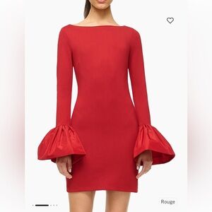 Staud Hawthorne Bell-Sleeve Minidress